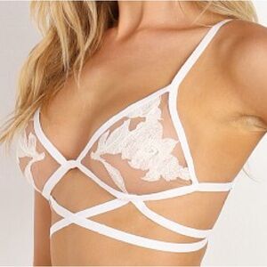 For love and lemons white orchid bralette